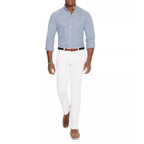 Polo Ralph Lauren "OXFORD" Slim Fit Button Down Blue Gingham Men's Shirt Size XL - Picture 2 of 15